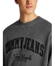 TOMMY HILFIGER TH JEANS Felpa con logo teddy black - Felpe Uomo - 3