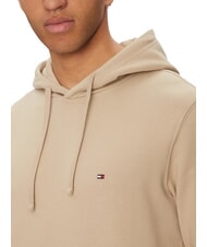 TOMMY HILFIGER TH Felpa in cotone con cappuccio sandalwood - Felpe Uomo - 3