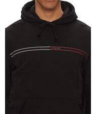 TOMMY HILFIGER TH JEANS Felpa con tasca e cappuccio black - Felpe Uomo - 3