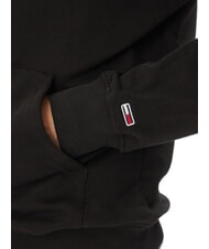 TOMMY HILFIGER TH JEANS Felpa con tasca e cappuccio black - Felpe Uomo - 4