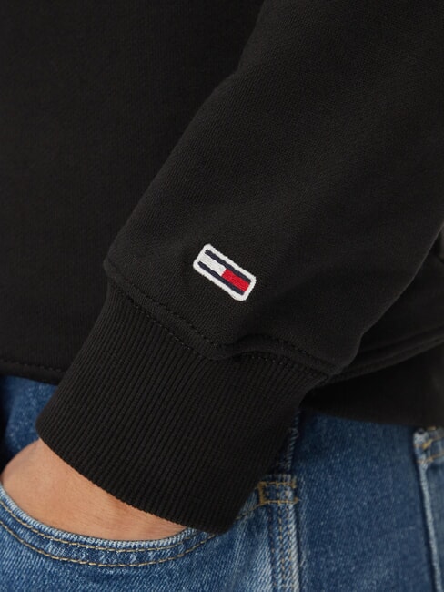 TH JEANS Felpa a girocollo in cotone black - Felpe Uomo