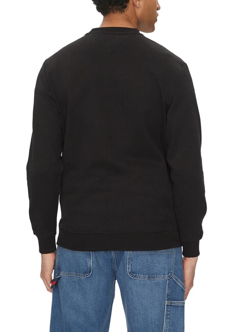 TH JEANS Felpa a girocollo in cotone black - Felpe Uomo