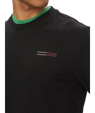 TOMMY HILFIGER TH JEANS Felpa a girocollo in cotone black - Felpe Uomo - 3