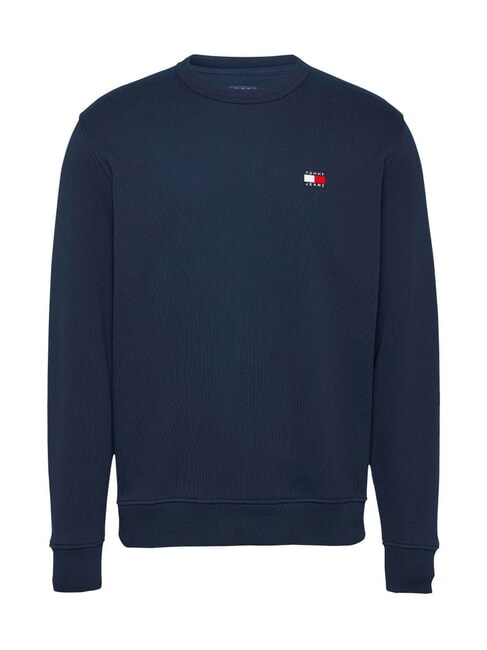 TH JEANS Felpa a girocollo in cotone dark night navy - Felpe Uomo