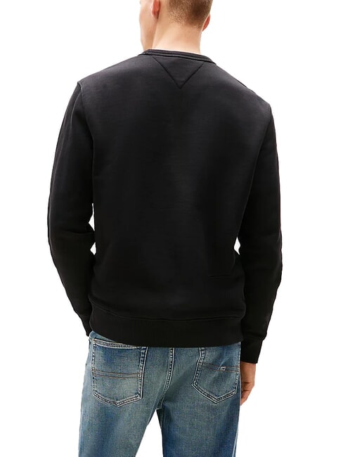 TH JEANS Felpa a girocollo in cotone black - Felpe Uomo