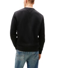 TOMMY HILFIGER TH JEANS Felpa a girocollo in cotone black - Felpe Uomo - 2