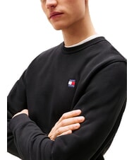 TOMMY HILFIGER TH JEANS Felpa a girocollo in cotone black - Felpe Uomo - 3