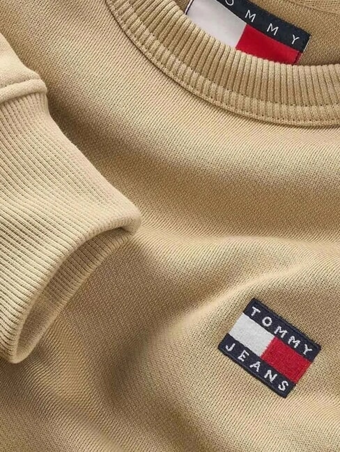 TH JEANS Felpa a girocollo in cotone relic tan - Felpe Uomo