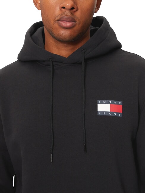 TH JEANS Felpa con tasca e cappuccio black - Felpe Uomo