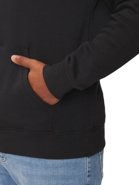 TH JEANS Felpa con tasca e cappuccio black - Felpe Uomo