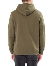 TOMMY HILFIGER TH JEANS Felpa cappuccio patch bandiera fatigue green - Felpe Uomo - 2