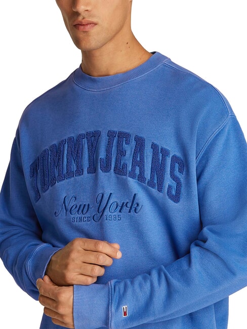 TH JEANS Felpa con logo teddy tempo blue - Felpe Uomo