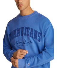 TOMMY HILFIGER TH JEANS Felpa con logo teddy tempo blue - Felpe Uomo - 3