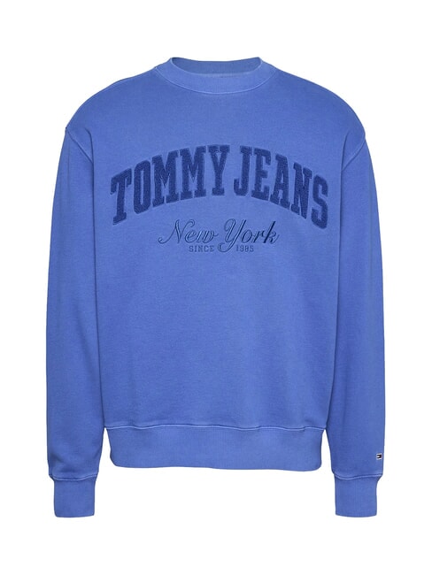 TH JEANS Felpa con logo teddy tempo blue - Felpe Uomo