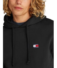 TOMMY HILFIGER TH JEANS Felpa cappuccio patch bandiera black - Felpe Uomo - 3
