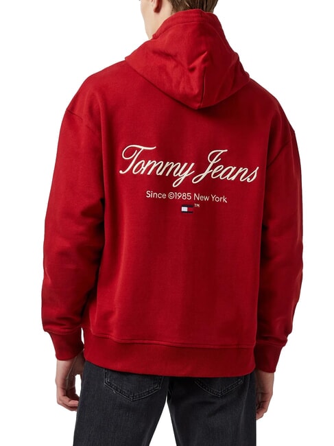 TH JEANS Felpa con cappuccio full zip magma red - Felpe Uomo