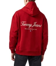 TOMMY HILFIGER TH JEANS Felpa con cappuccio full zip magma red - Felpe Uomo - 2