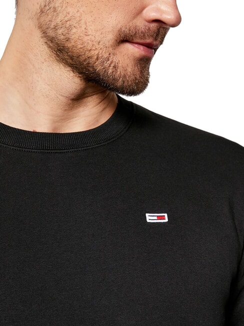 TH JEANS Felpa girocollo regular fit black - Felpe Uomo