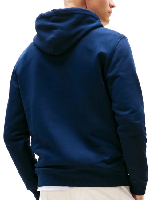 TH JEANS Felpa cappuccio patch bandiera dark night navy - Felpe Uomo