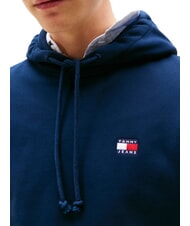 TOMMY HILFIGER TH JEANS Felpa cappuccio patch bandiera dark night navy - Felpe Uomo - 3