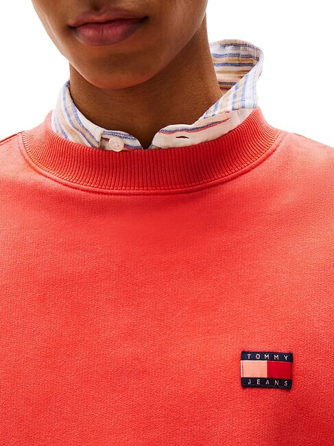 TH JEANS Felpa a girocollo bright vermillion - Felpe Uomo