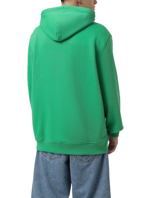 TH JEANS Felpa cappuccio patch bandiera coastal green - Felpe Uomo