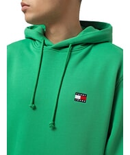 TOMMY HILFIGER TH JEANS Felpa cappuccio patch bandiera coastal green - Felpe Uomo - 3