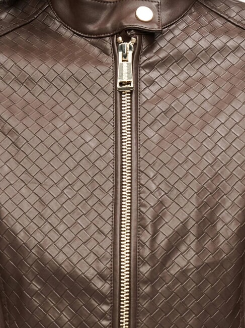 CLAUDINE Giacca Biker dark coffee - Giacche Donna