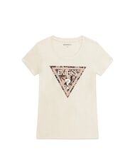 GUESS LEO TRIANGLE T-Shirt a maniche corte pearl white - T-shirt e Top Donna - 4