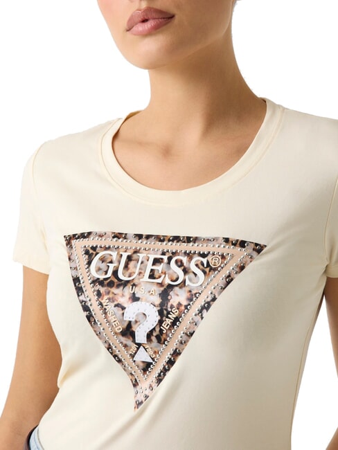 LEO TRIANGLE T-Shirt a maniche corte pearl white - T-shirt e Top Donna