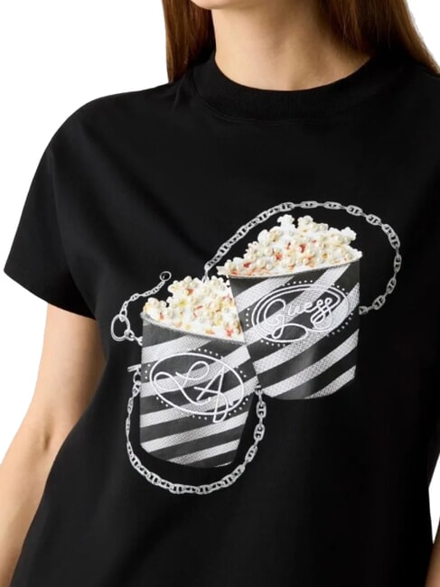 POPCORN T-Shirt in cotone jetbla - T-shirt e Top Donna