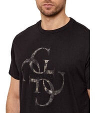 GUESS SHIMMER 4G T-Shirt in cotone jetbla - T-shirt Uomo - 3