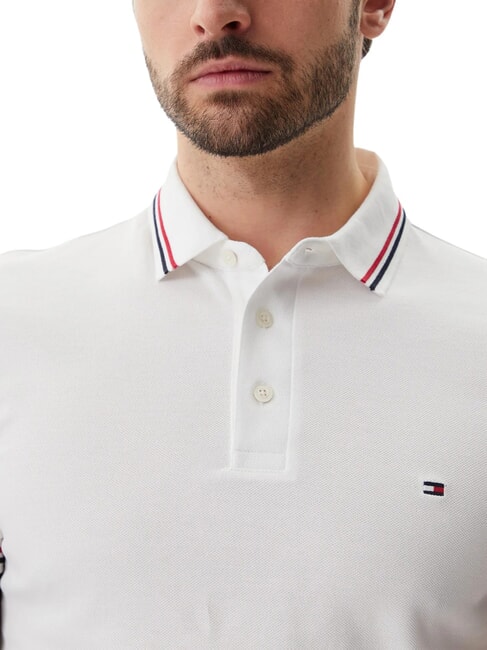 TH TIPPED Polo a maniche corte slim fit white - Polo Uomo