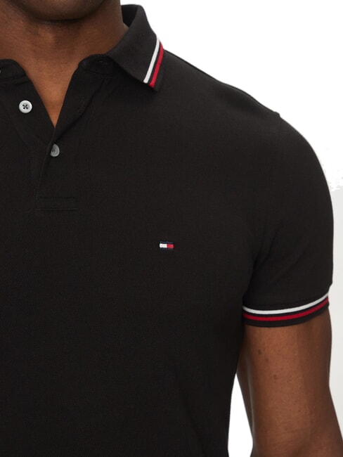 TH TIPPED Polo a maniche corte slim fit black - Polo Uomo