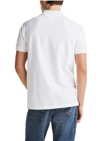 TH Polo a maniche corte in cotone white - Polo Uomo