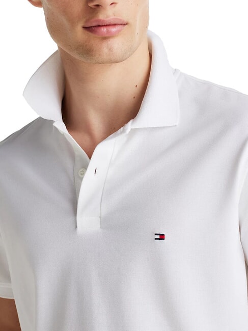 TH Polo a maniche corte in cotone white - Polo Uomo