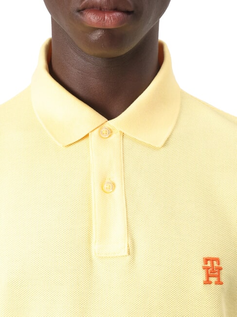 TH Polo manica corta ricamo monogram citronella - Polo Uomo