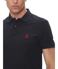 TOMMY HILFIGER TH Polo manica corta ricamo monogram desert sky - Polo Uomo - 3