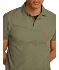 TOMMY HILFIGER TH Polo manica corta ricamo monogram battle green - Polo Uomo - 3