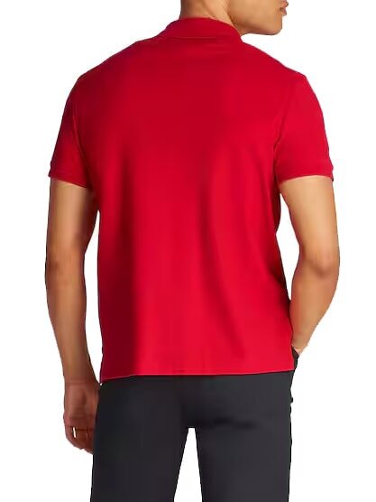 TH Polo manica corta ricamo monogram medium red - Polo Uomo