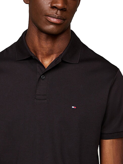 TH Polo a maniche corte nastro colletto black - Polo Uomo