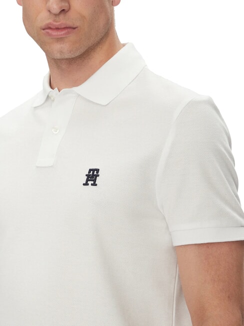TH Polo manica corta ricamo monogram white - Polo Uomo