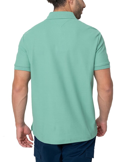 TH Polo manica corta ricamo monogram fort green - Polo Uomo