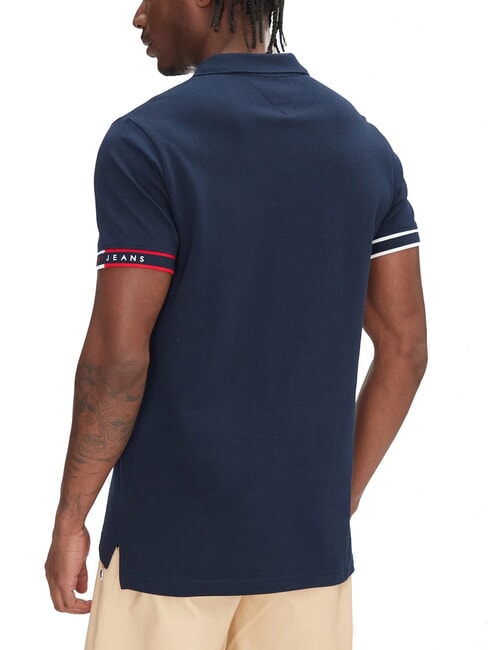 TH JEANS Polo a maniche corte elastico logato dark night navy - Polo Uomo