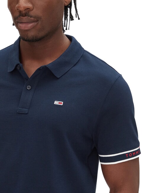 TH JEANS Polo a maniche corte elastico logato dark night navy - Polo Uomo