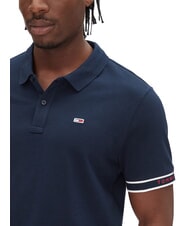 TOMMY HILFIGER TH JEANS Polo a maniche corte elastico logato dark night navy - Polo Uomo - 3