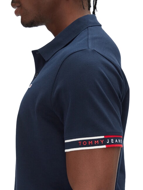 TH JEANS Polo a maniche corte elastico logato dark night navy - Polo Uomo