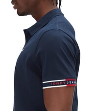 TOMMY HILFIGER TH JEANS Polo a maniche corte elastico logato dark night navy - Polo Uomo - 4