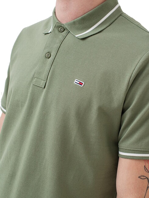 TH JEANS Polo a manica corta slim fit aruba green - Polo Uomo