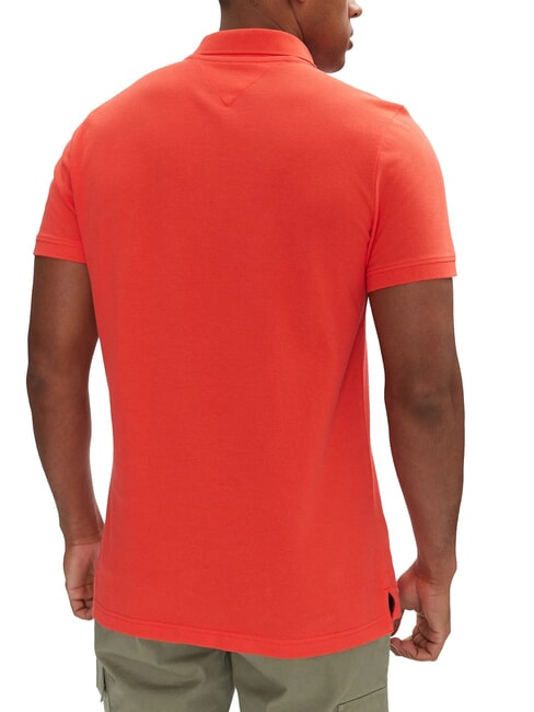 TH JEANS Polo a manica corta con bandierina bright vermillion - Polo Uomo